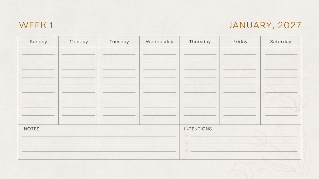 2027 Fitness Planner