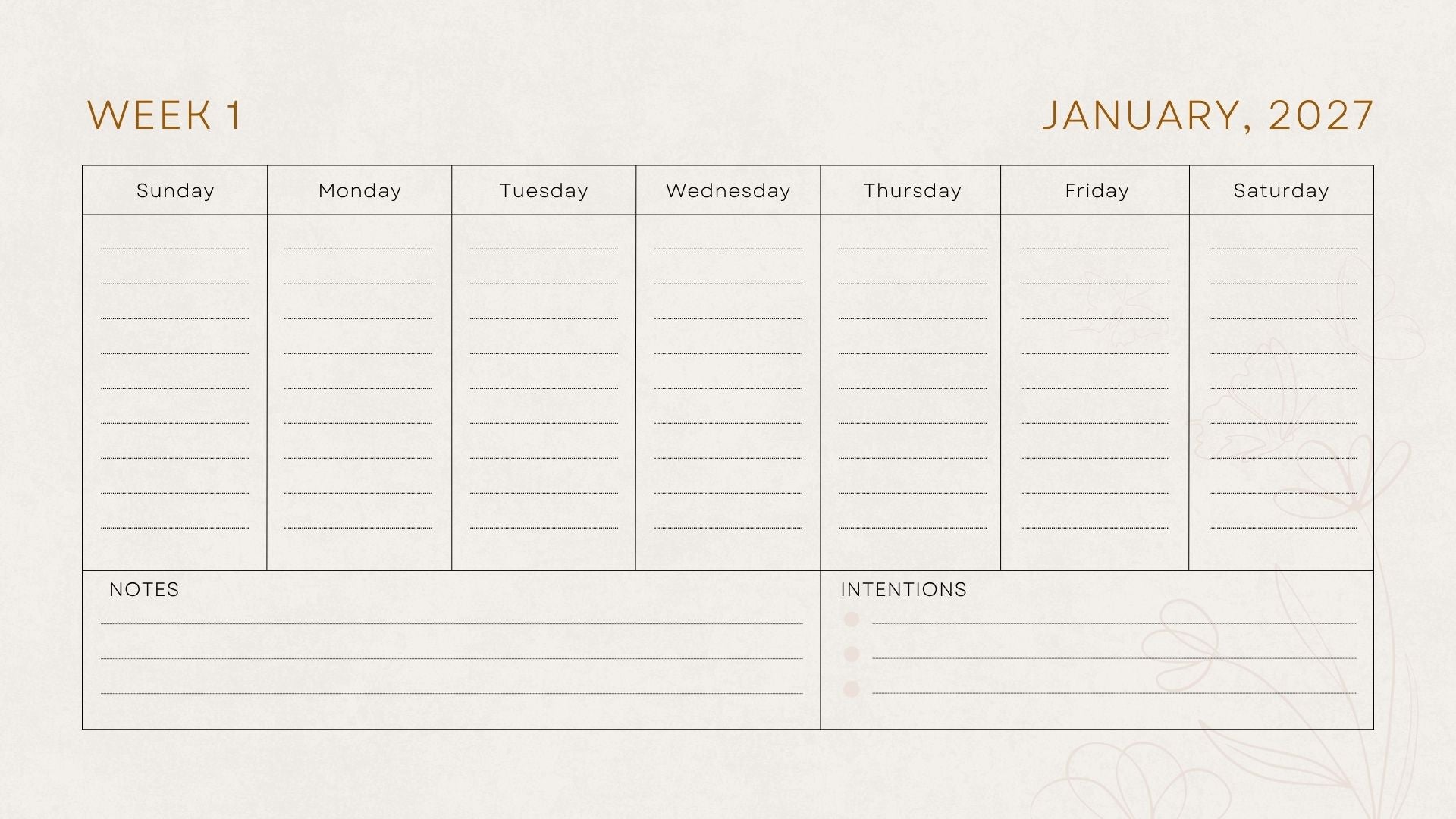 2027 Fitness Planner
