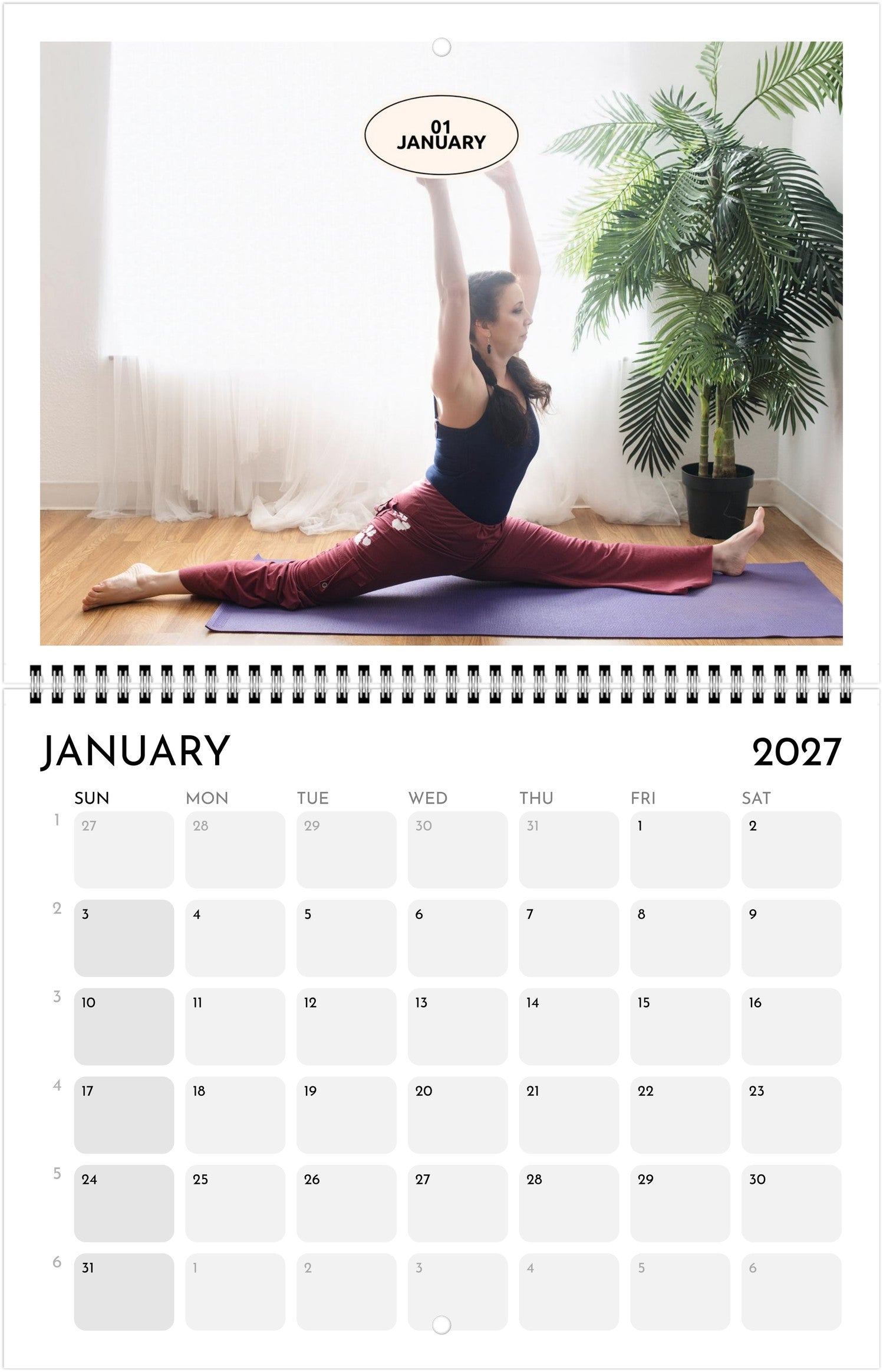 2027 Yoga Wall Calendar