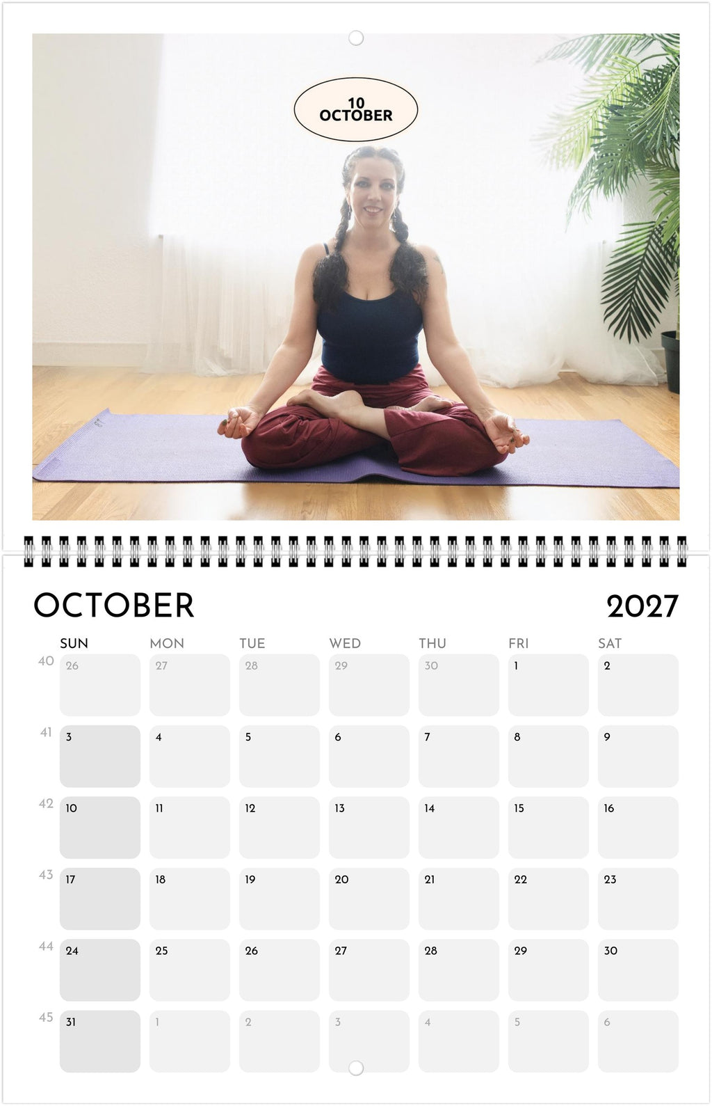 2027 Yoga Wall Calendar