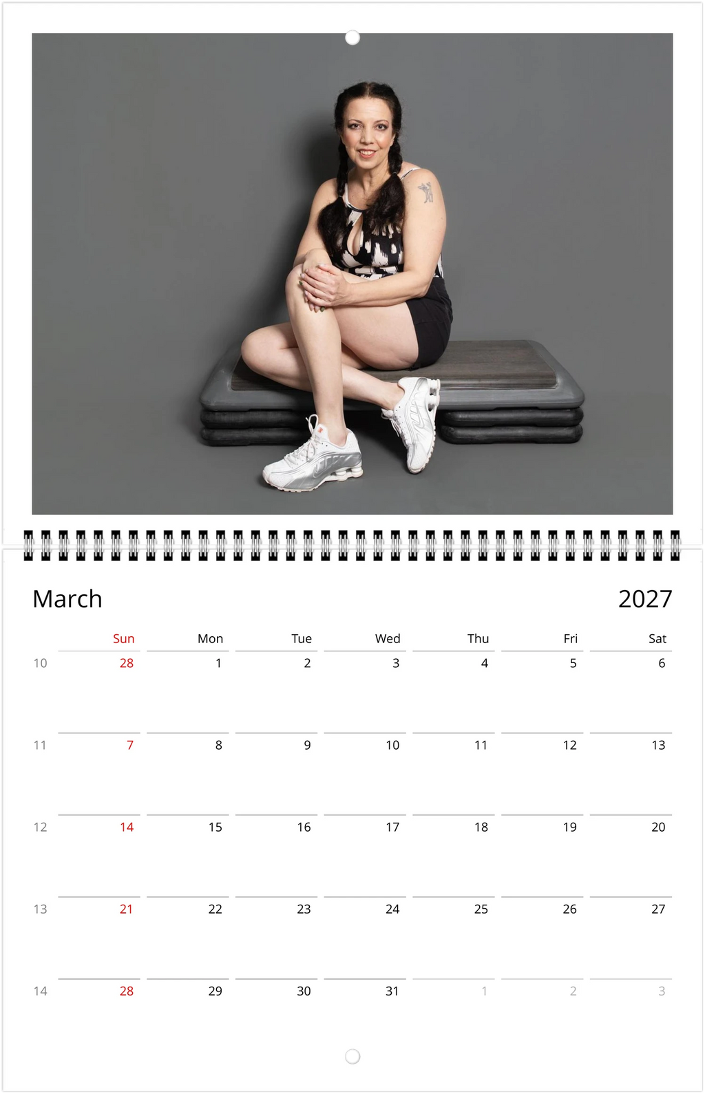2027 Fitness Wall Calendar