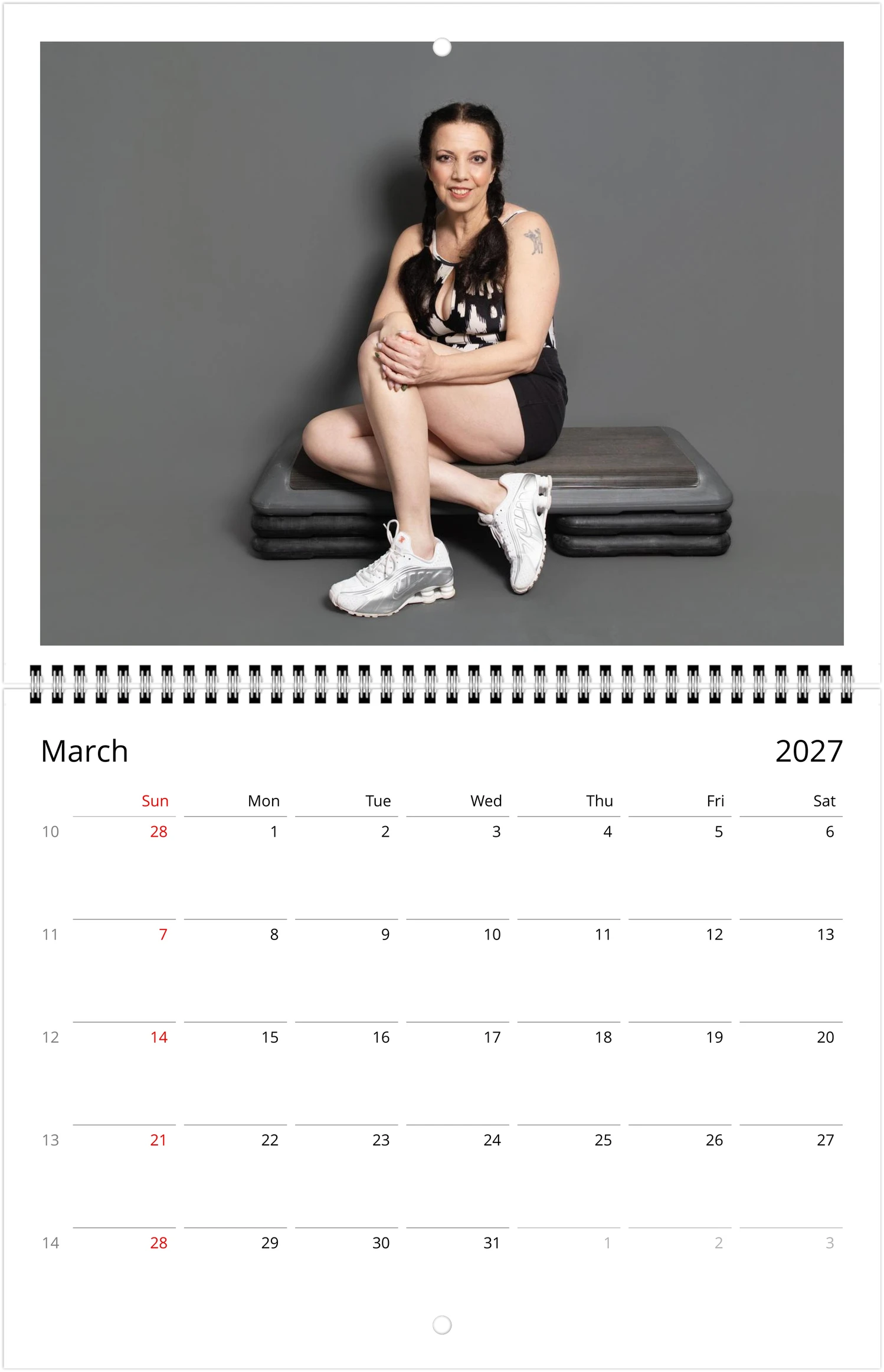 2027 Fitness Wall Calendar